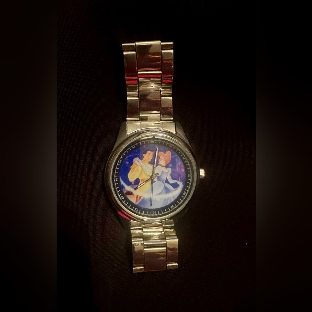 Silver Watch with Cinderella Design